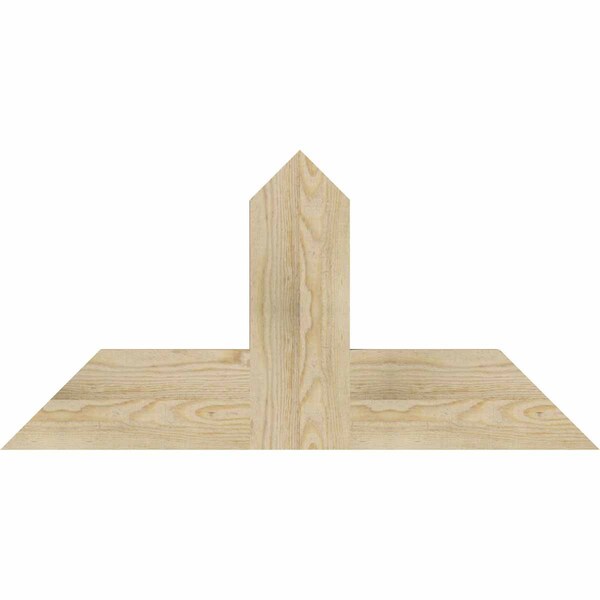 Ekena Millwork Portland Rough Sawn Timber Gable Bracket, Douglas Fir, 36"W x 18"H x 2"D x 6"F, 12/12 Pitch GBW036X18X0206POR00RDF - main
